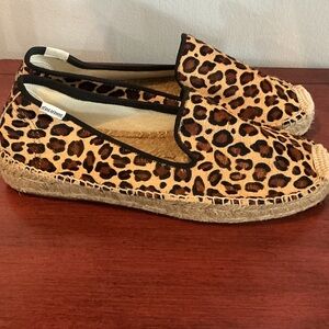 SOLUDOS LEOPARD PRINT SLIP ON ESPADRILLES